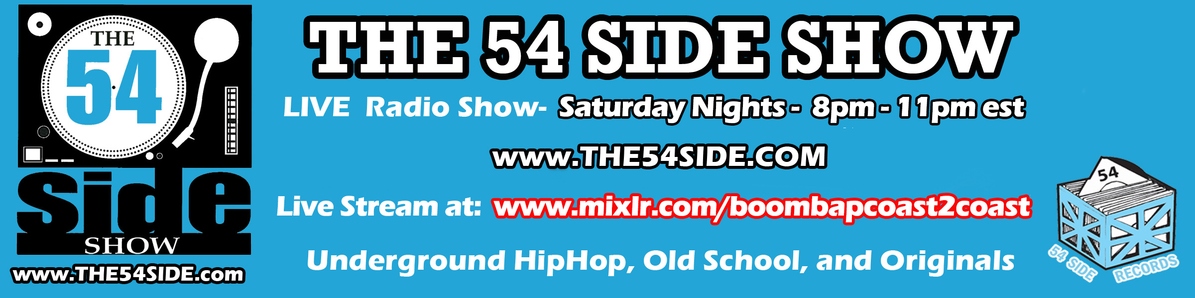 THE 54 SIDE SHOW on Mixlr